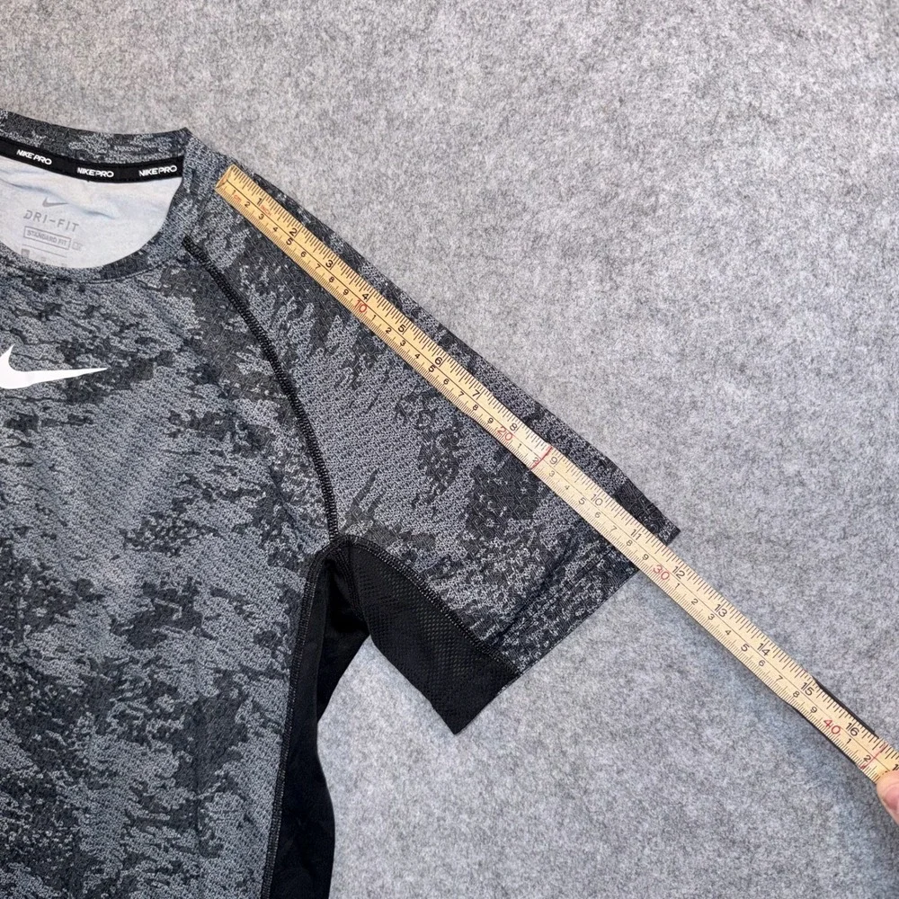 Nike Pro Dri-Fit Training Shirt XL Grey Camo Performance Polyester - Picture 8 of 10